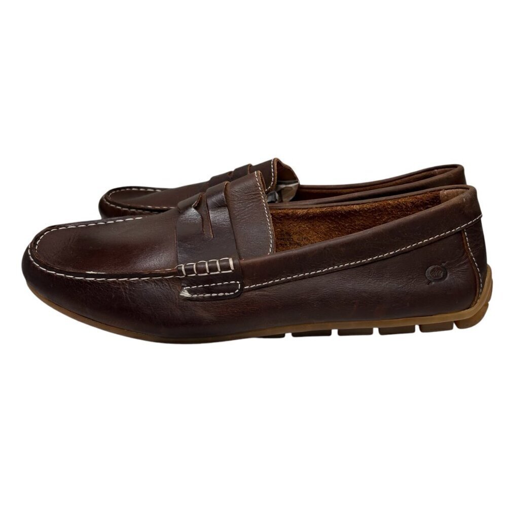Born Andes Size 10.5 Men Leather Loafer Preppy Office Work Casual - Picture 3 of 9